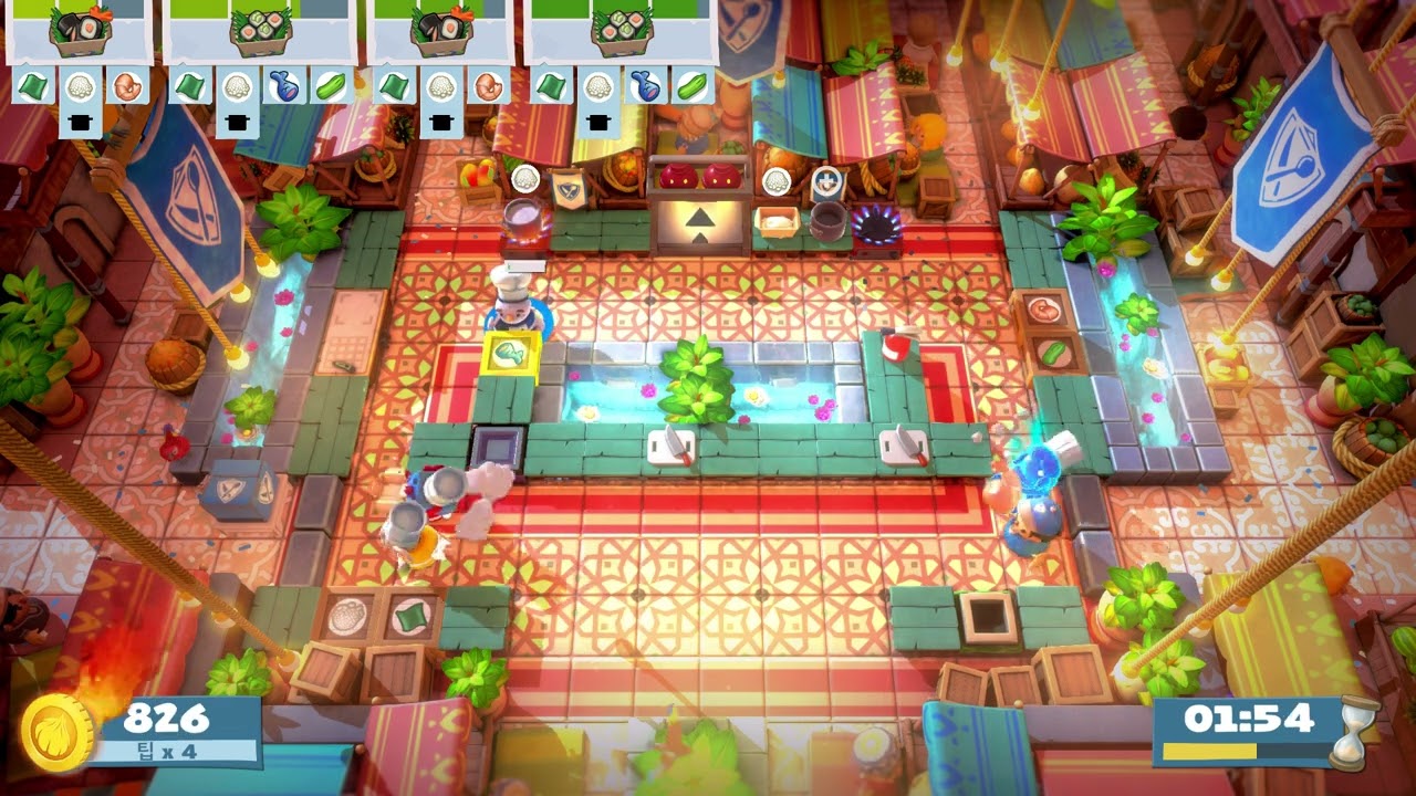 Overcooked! All You Can Eat | World Food Festival 3-4 4 Stars (4-player)