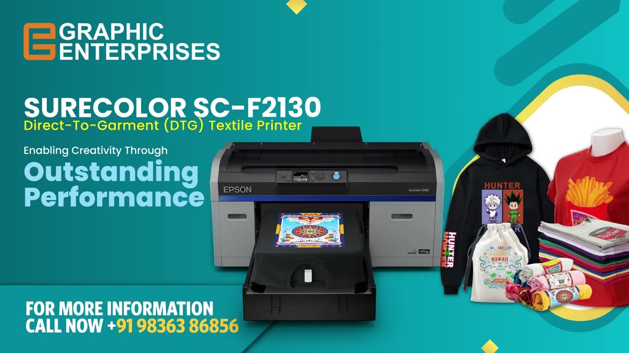 Epson SureColor SC-F2130 Direct-To-Garment (DTG) Textile Printer