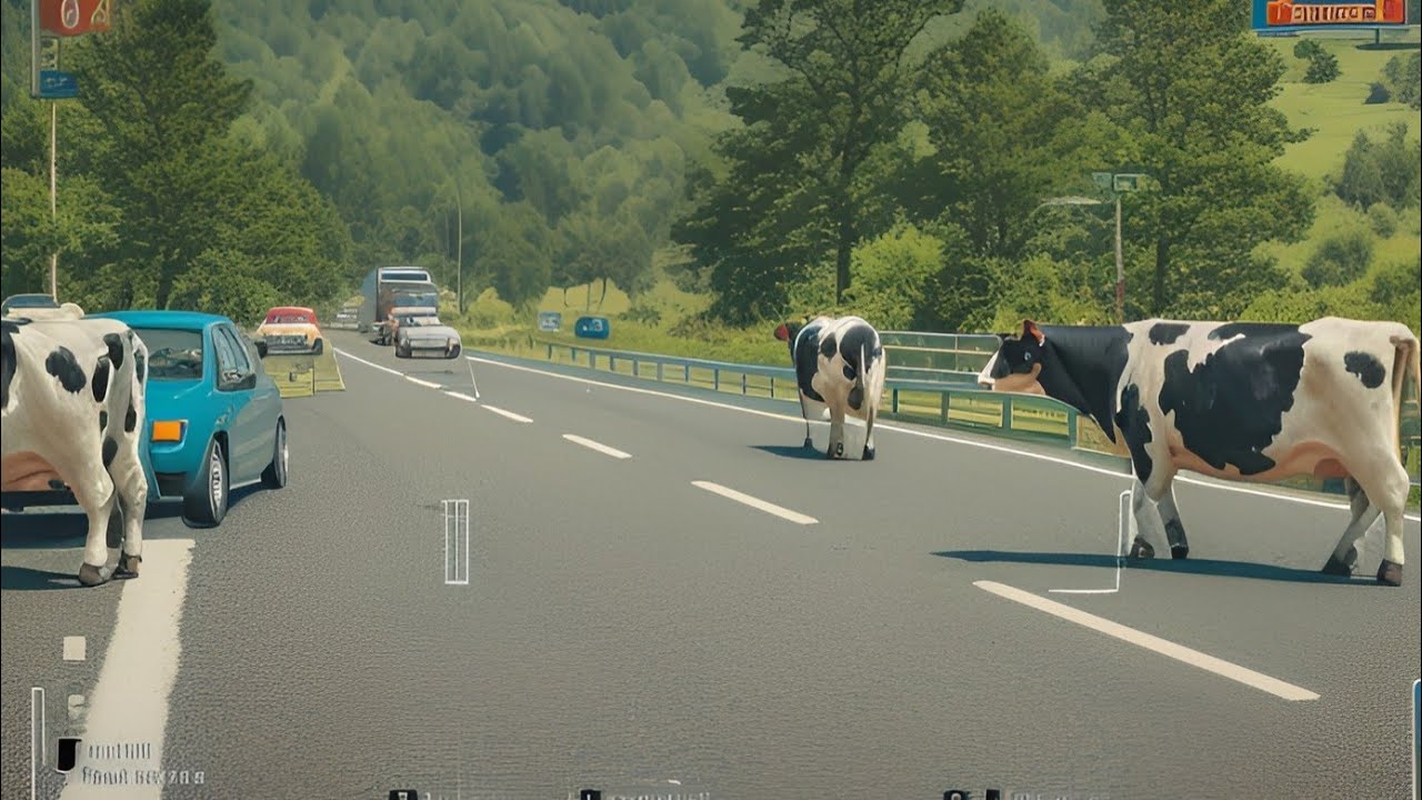 Autobahn Police Simulator 3 PC Gameplay Animal Cows Road Hazard Mode Part 2 - Gajaji
