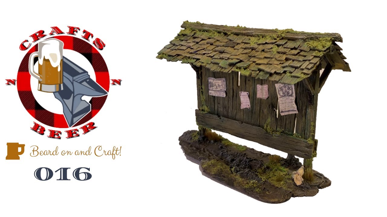 #16 DIY Craft a Miniature Bulletin Board for D&D, Pathfinder, Frostgrave Tabletop RPG's Terrain etc.