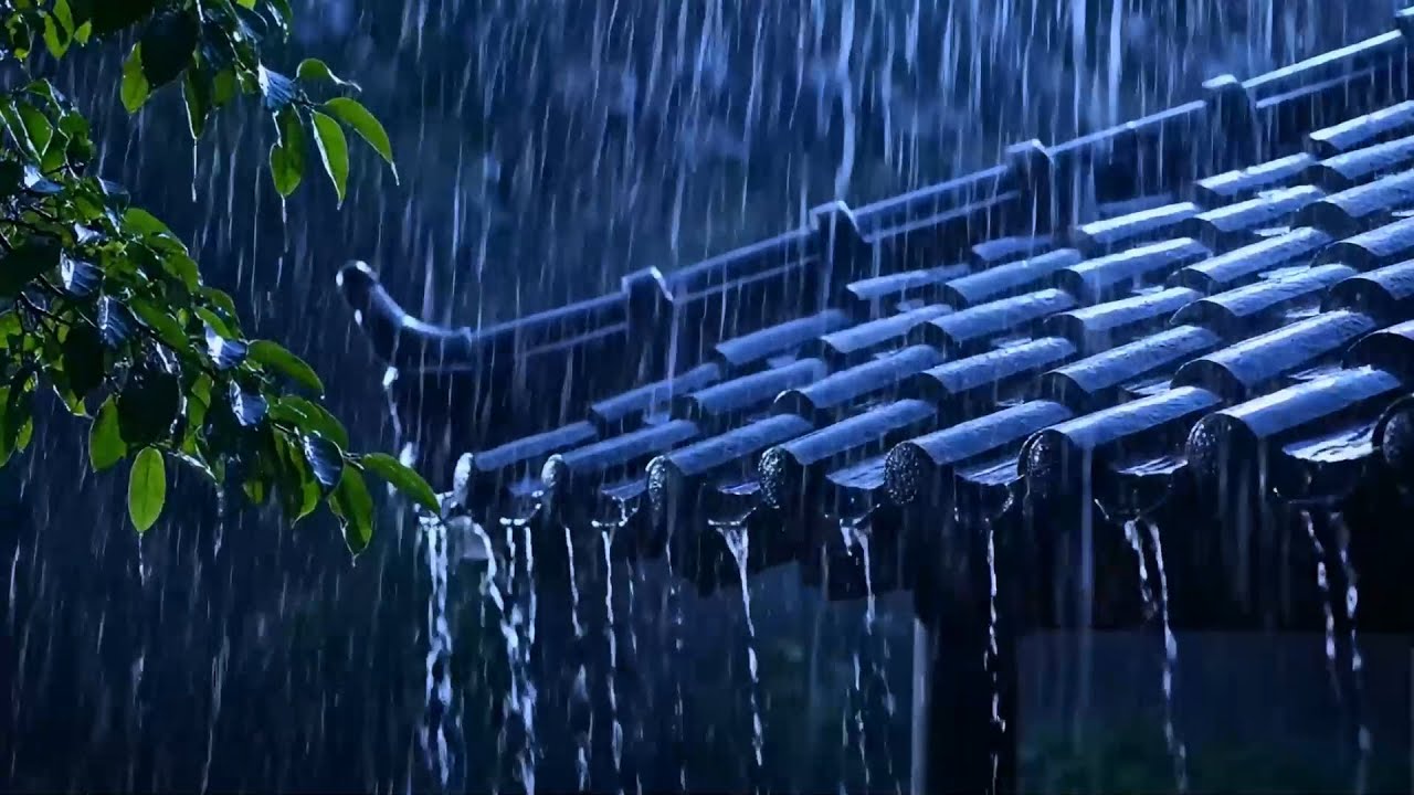 🌧 Gentle Rain on Roof Tiles — Deep Sleep Ambience for Peaceful Night & Stress Relief 🌙