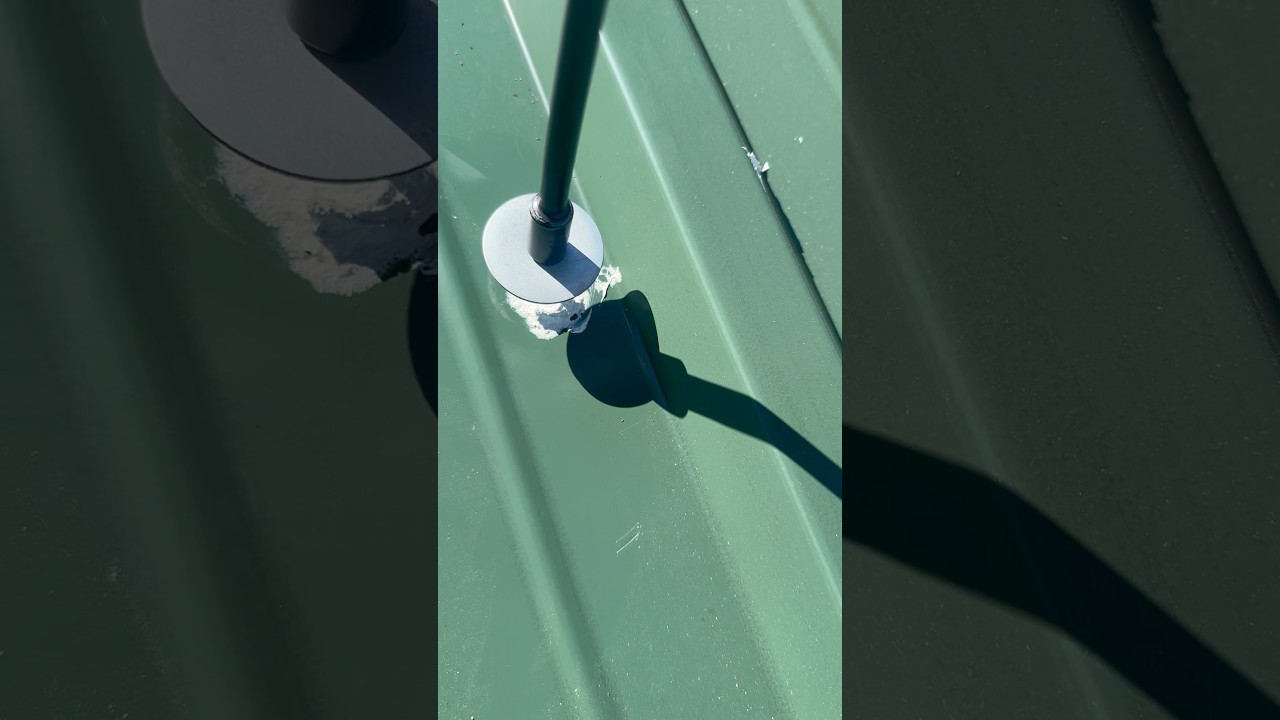 How To Fix Roof Screw Mistake. ##shorts #howto #roof #repair #leaks #diy #metalbuilding #fix