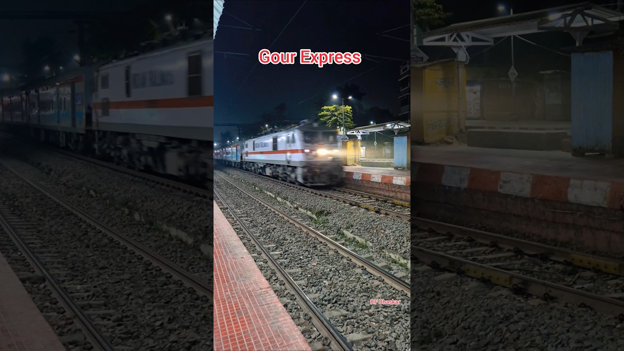 New Guwahati WAP-7 With 13153 Sealdah To Malda Town Gour Express