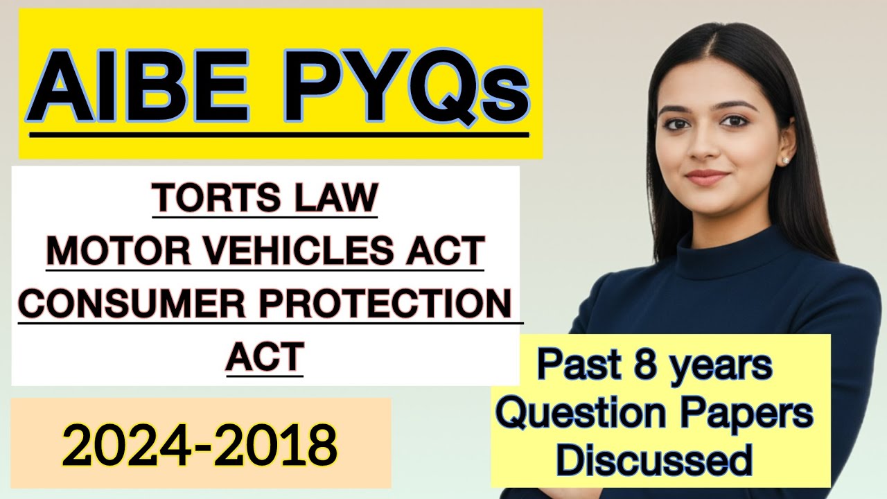 Torts Law Important PYQs for AIBE | Past 8 Years Question Papers Explained AIBE Exam