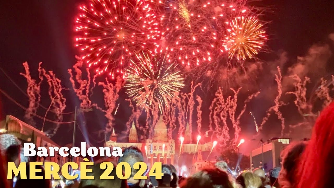 Piromusical de La Mercè 2024 in Barcelona with Rosalía Selected Songs