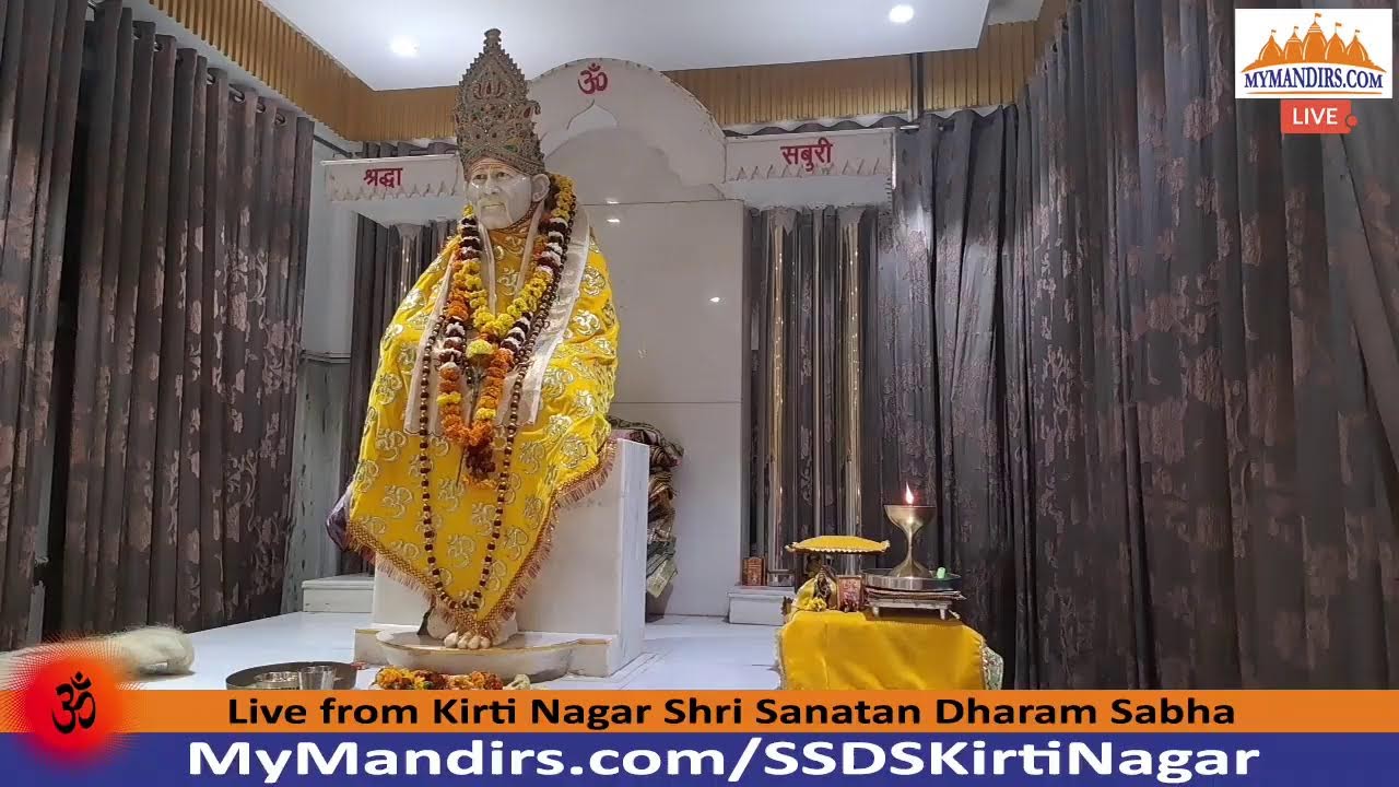 ॐ 26-Feb-2026 LIVE !! Mandir SSDS Kirti Nagar (Evening) | 🔴 MyMandirs.com