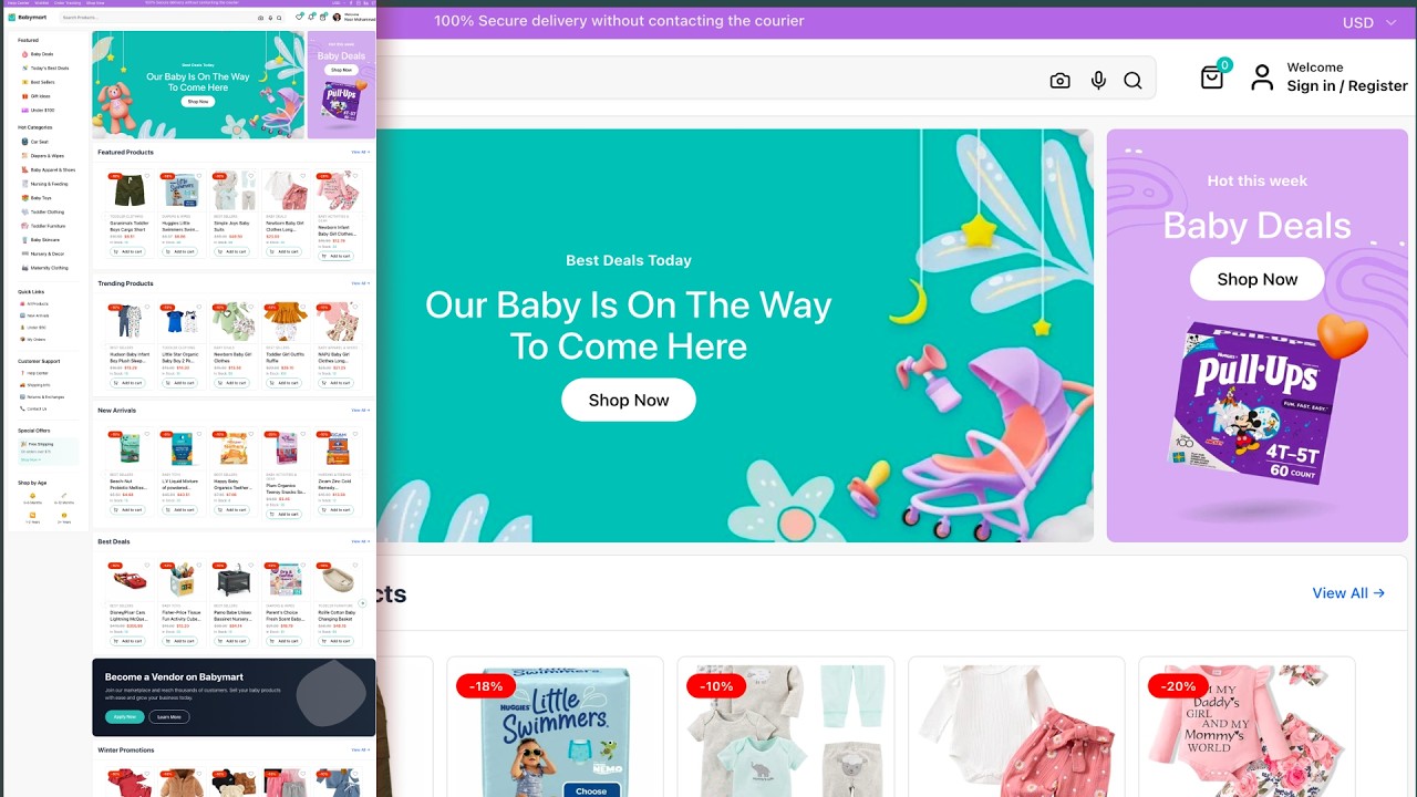 Build & Deploy a Pro E-commerce App: Turbo BabyMart (Next.js 16, MongoDB, Stripe, Vercel)