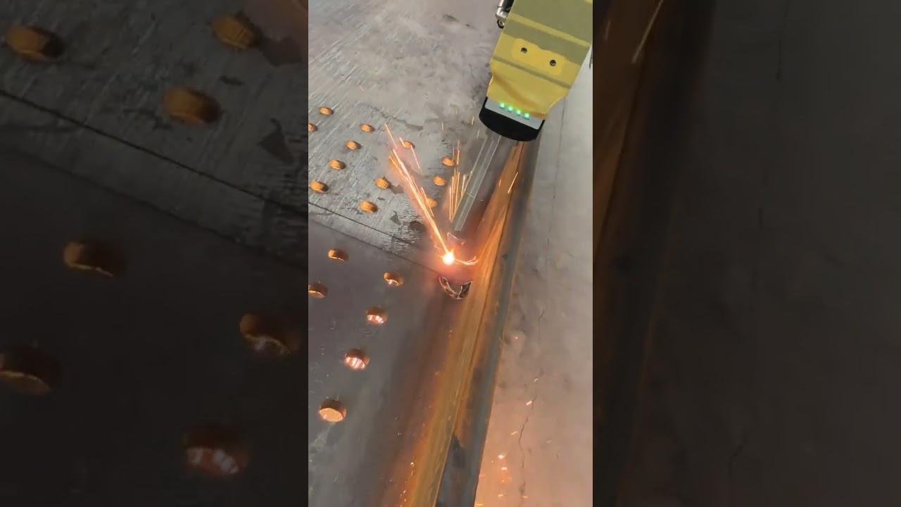 30000 watt steel machining process#SteelPlateCutting #FlameCutting #LaserCutting #PlateCutting