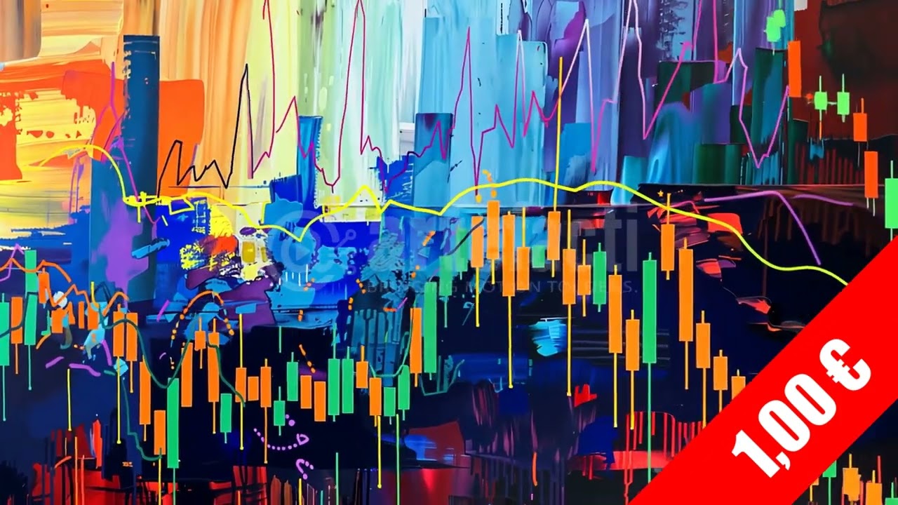 Vibrant Abstract Financial Chart Data Flow HD Stock Footage