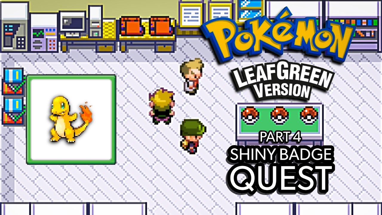 Shiny Charmander Starter Hunt (Part 4) Pokémon LeafGreen Shiny Badge Quest