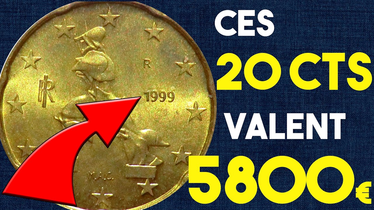 ces 20 cents valent 5800 &euro;   #NUMISMATIQUE EURO RARE 20 cent Italie 1999