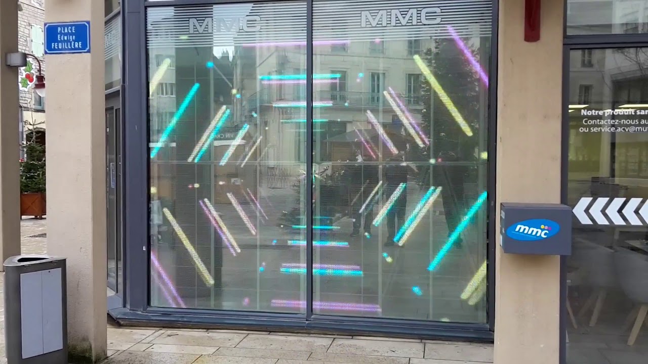 Ecran vitrine g&eacute;ant transparent &agrave; LED - Led Master