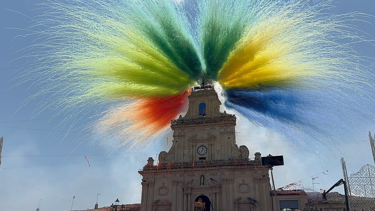 Palazzolo 10 Agosto 2025 Grandiosa Sciuta S. Sebastiano e Spettacoli Pirotecnici CHIARENZA & FIRESUD