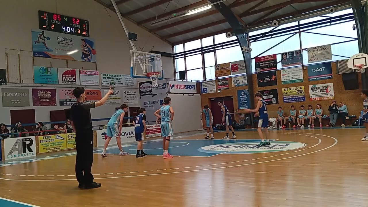 BBM U15M1 contre U15 Bayonne 4 ème quart temps 