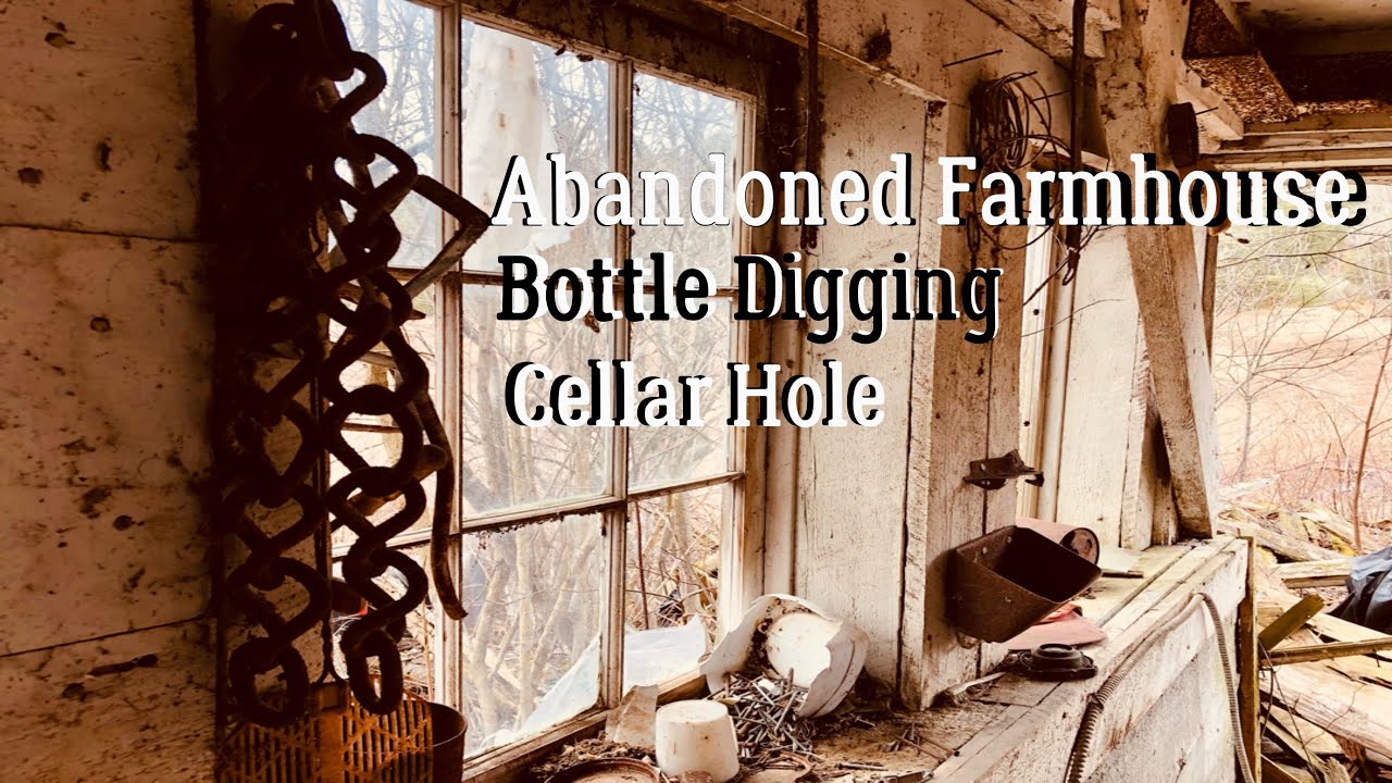 Old New England Cellar holes, Bottle digging and exploring an Abandoned Farm