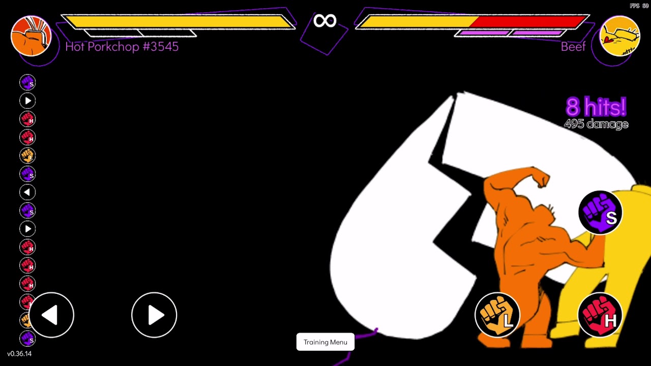 Tough Love Arena: Pork Corner Combo (18 Hits, 722 Damage)