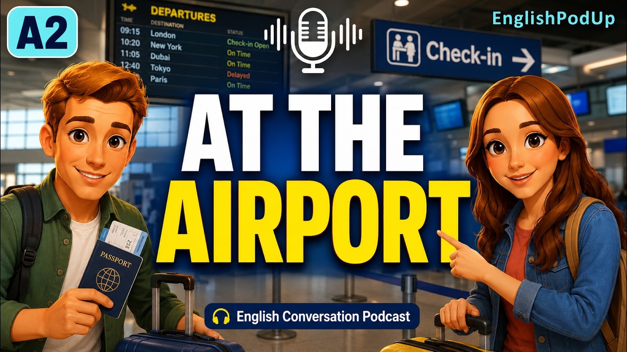 At the Airport | Talking About Travel in English | Real Conversations