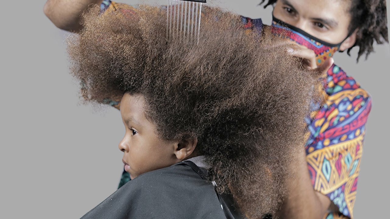 BIG HAIR TRANSFORMATION ✂️ corte em cabelo gigante de criança 😱