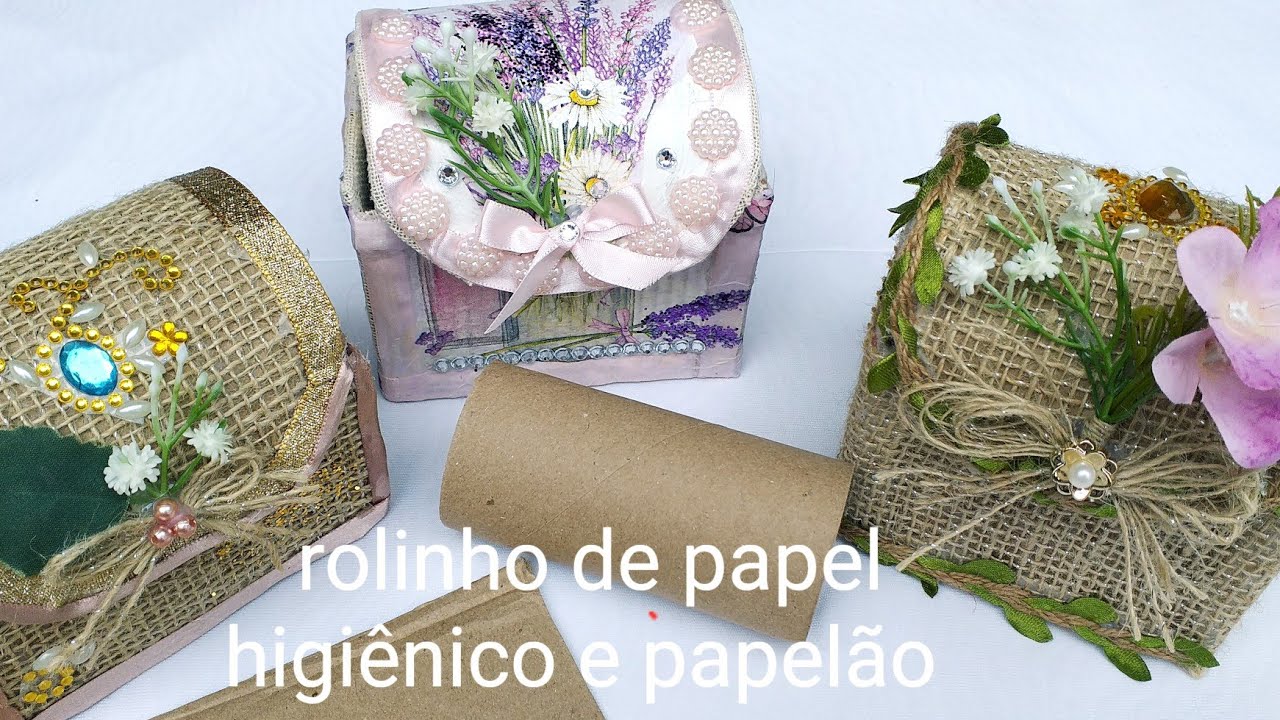 Artesanato com rolinhos de papel higiênico e papelão!! Incrível 😍