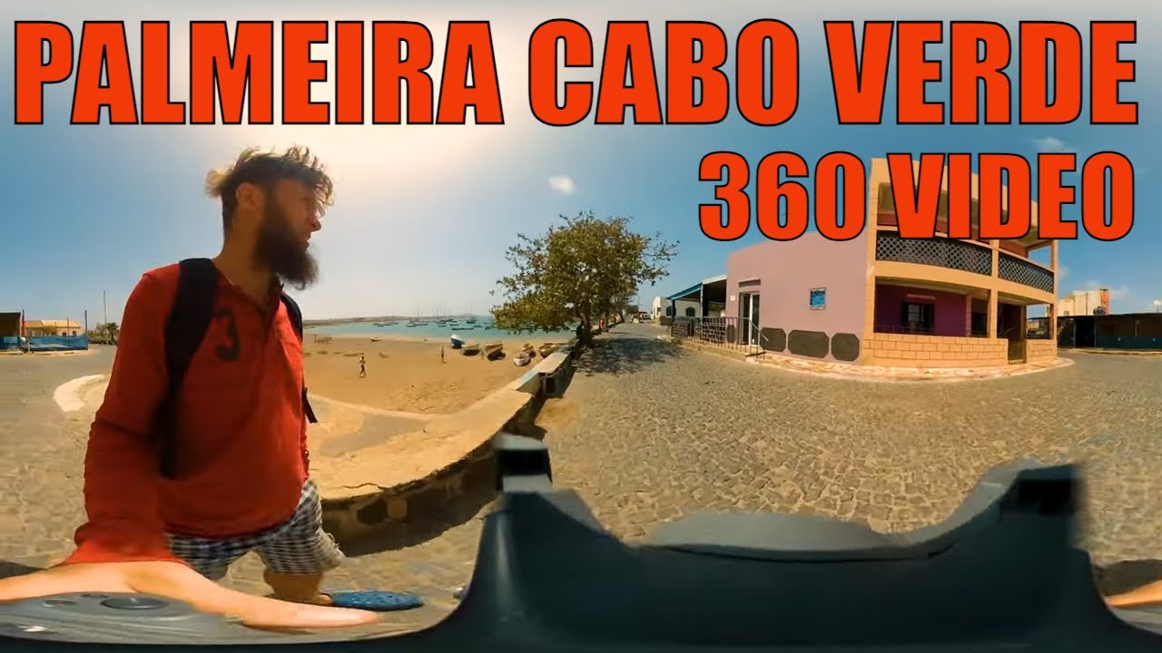 360 видео. Прогулка по Palmeira. Кабо Верде.