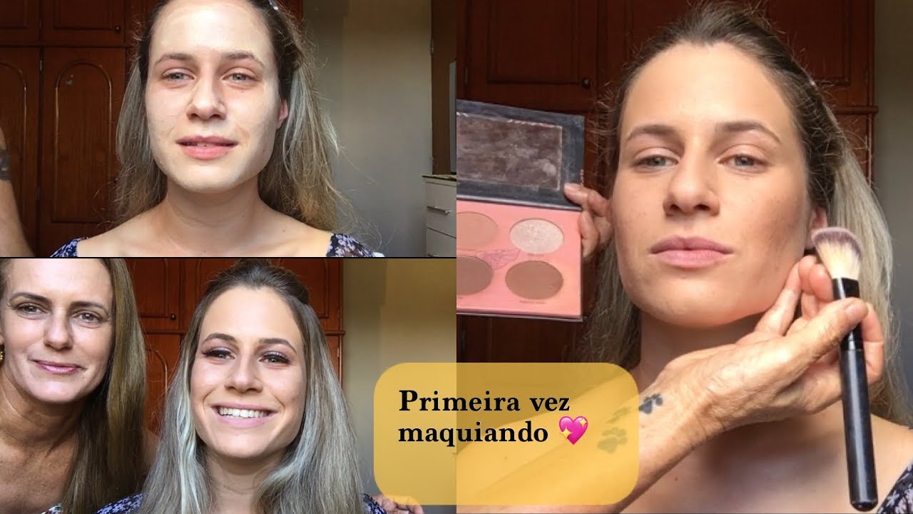 MINHA MÃE ME MAQUIANDO | primeira vez fazendo maquiagem| especial dia das mães ❤️