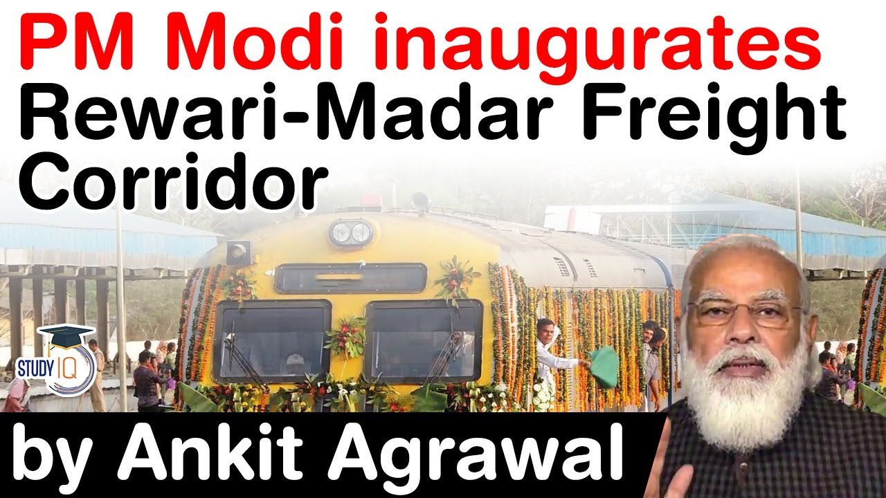 PM Modi inaugurates Rewari Madar Section of Western Dedicated Freight Corridor #UPSC #IAS