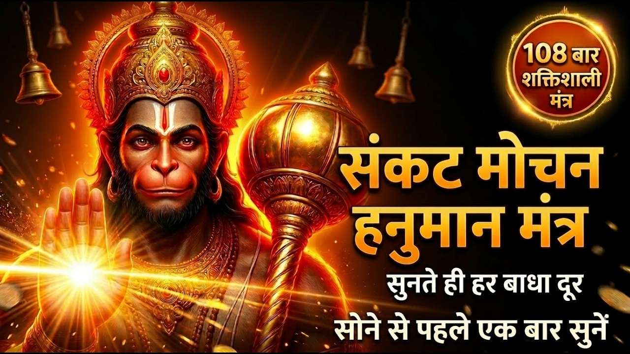 ॐ श्री हनुमते नमः : 108 बार सुनने से दूर होंगे सारे संकट | Powerful Hanuman Mantra | चमत्कारी लाभ
