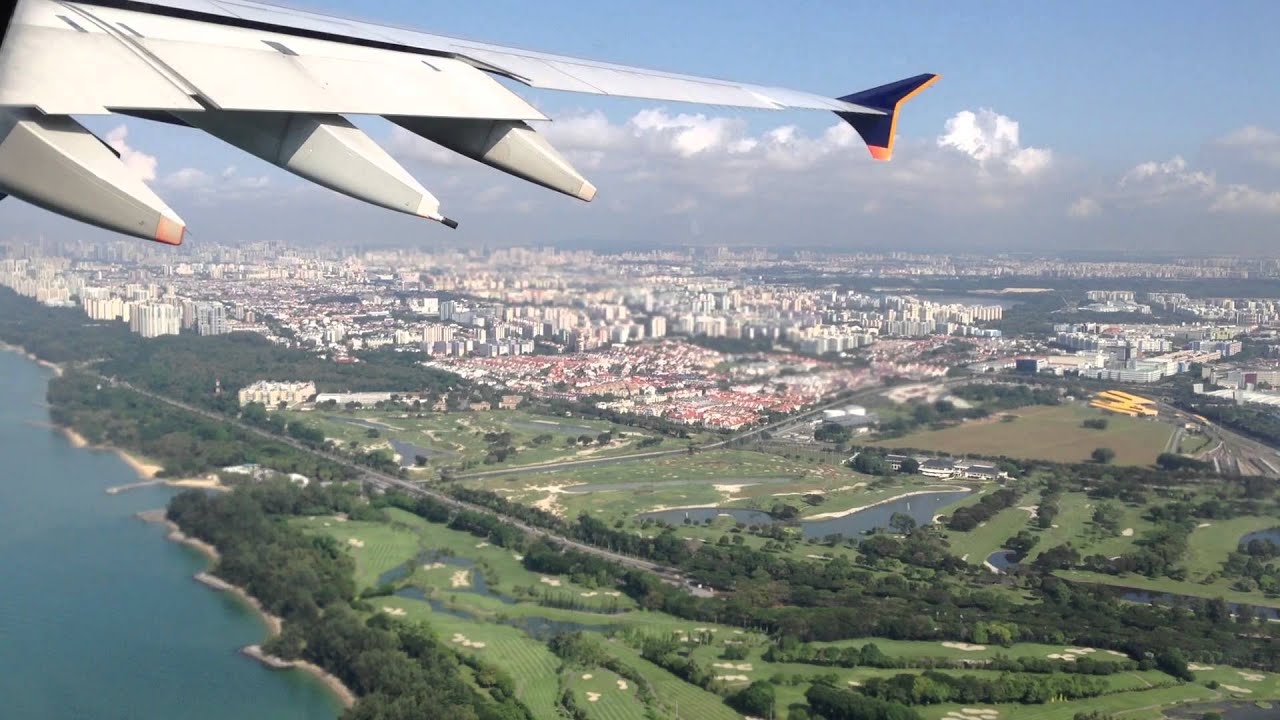 Singapore Airlines Airbus A380 Take Off From Changi Airport