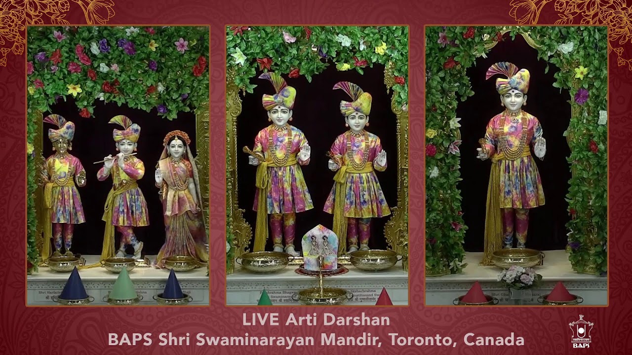 LIVE Sandhya Arti - BAPS Shri Swaminarayan Mandir - Toronto, Canada
