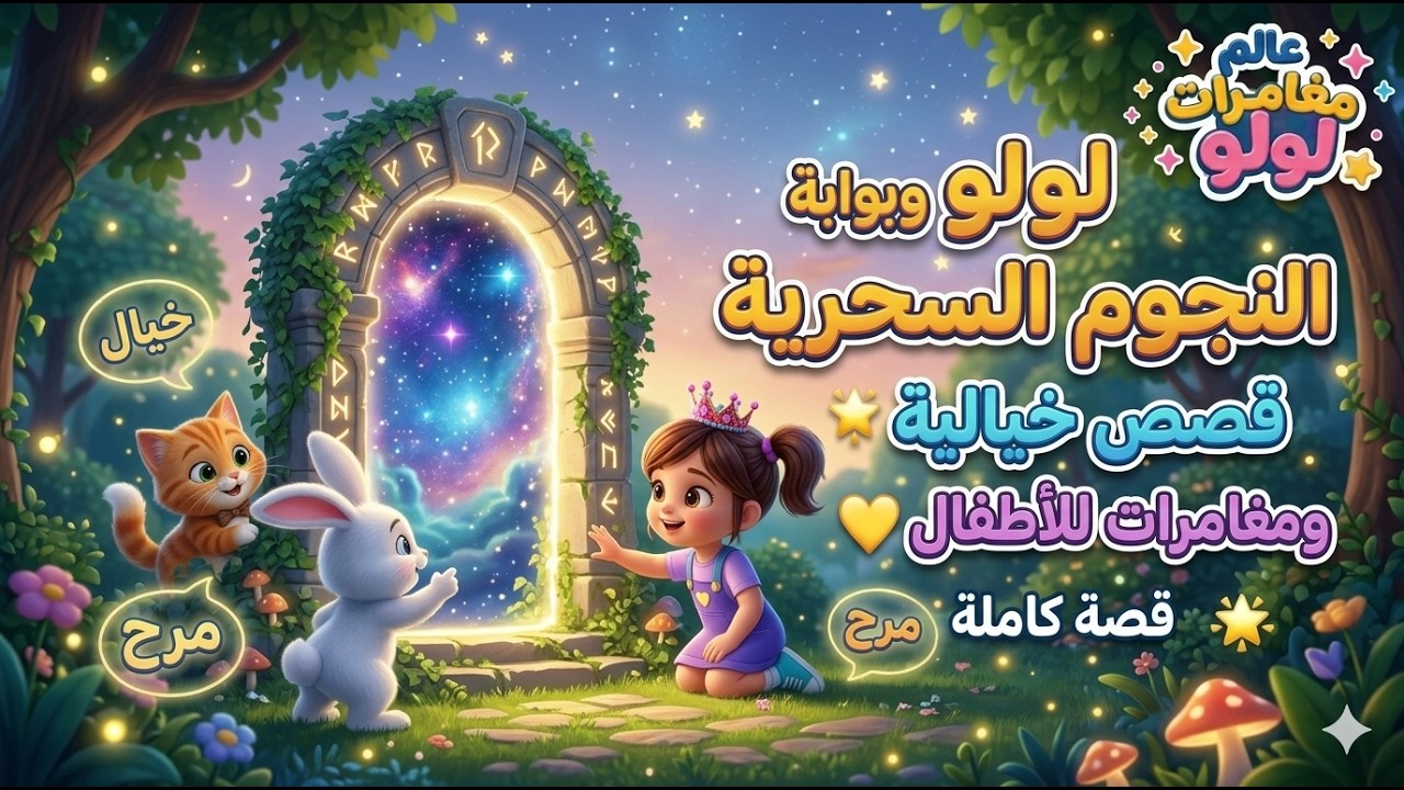 💕مغامرة لولو و القطه نانا و الارنبه جوجو في بوابة النجوم السحرية 😍