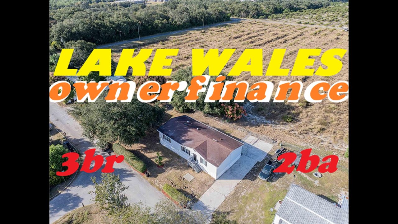 Lake Wales 3br, 2ba newer manufactured home on own land OWNER FINANCE
