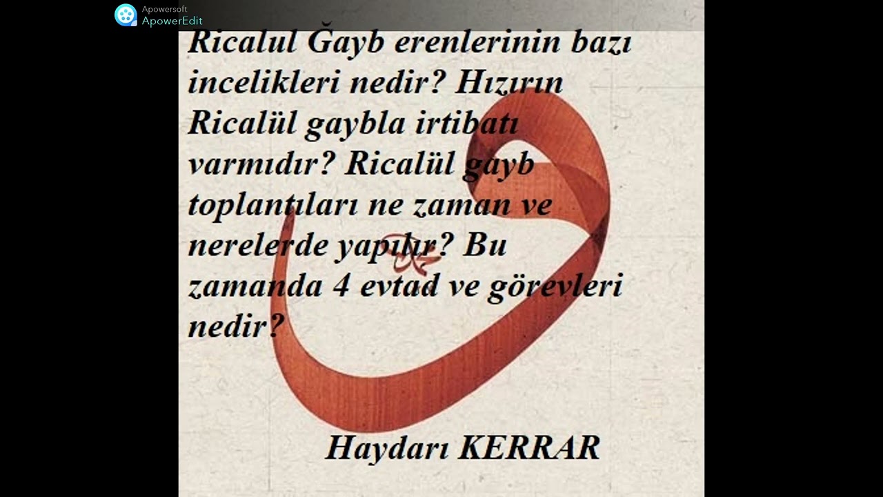 Ricalul Gaybın bazı incelikleri ve Hızırın görevi