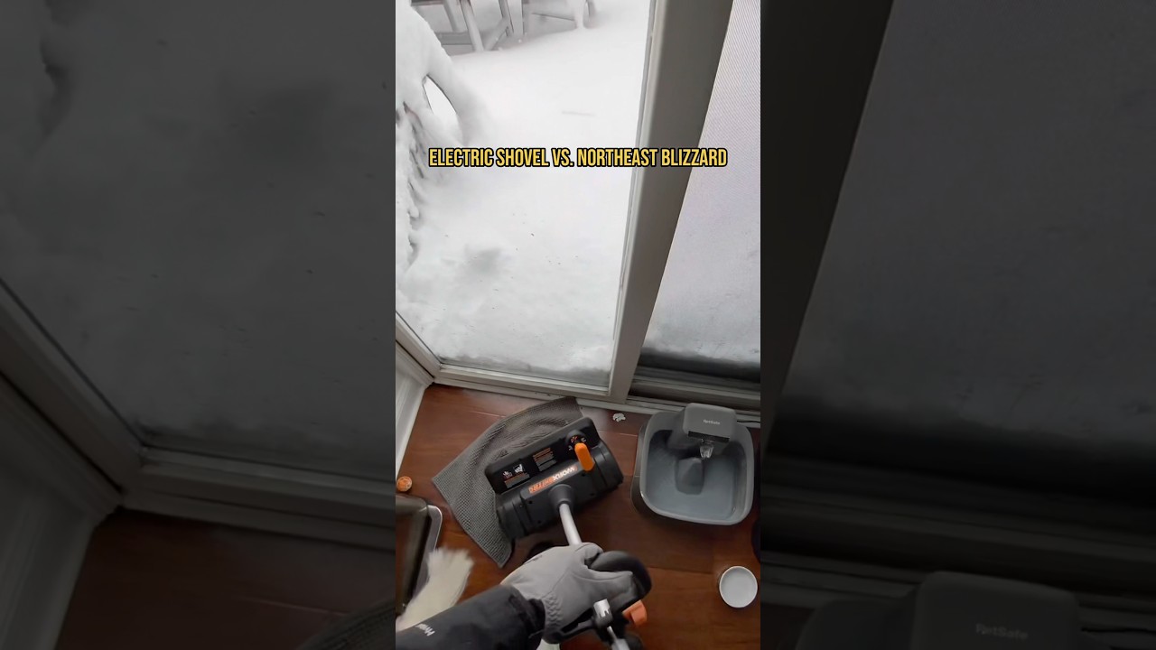 Electric Shovel vs. Blizzard! Can Worx Snow Shovel Clear a Path Out of My House? #snowstorm