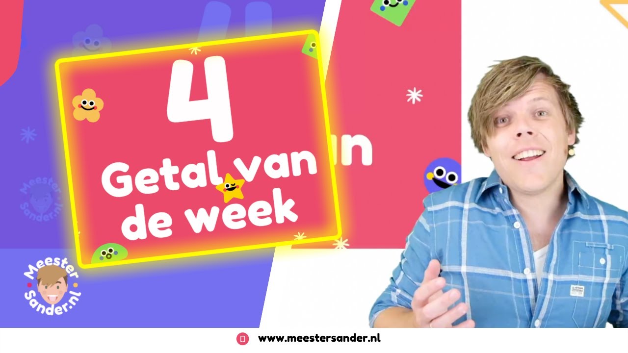 Bewegend leren - Getal van de week - 4 - Maandag