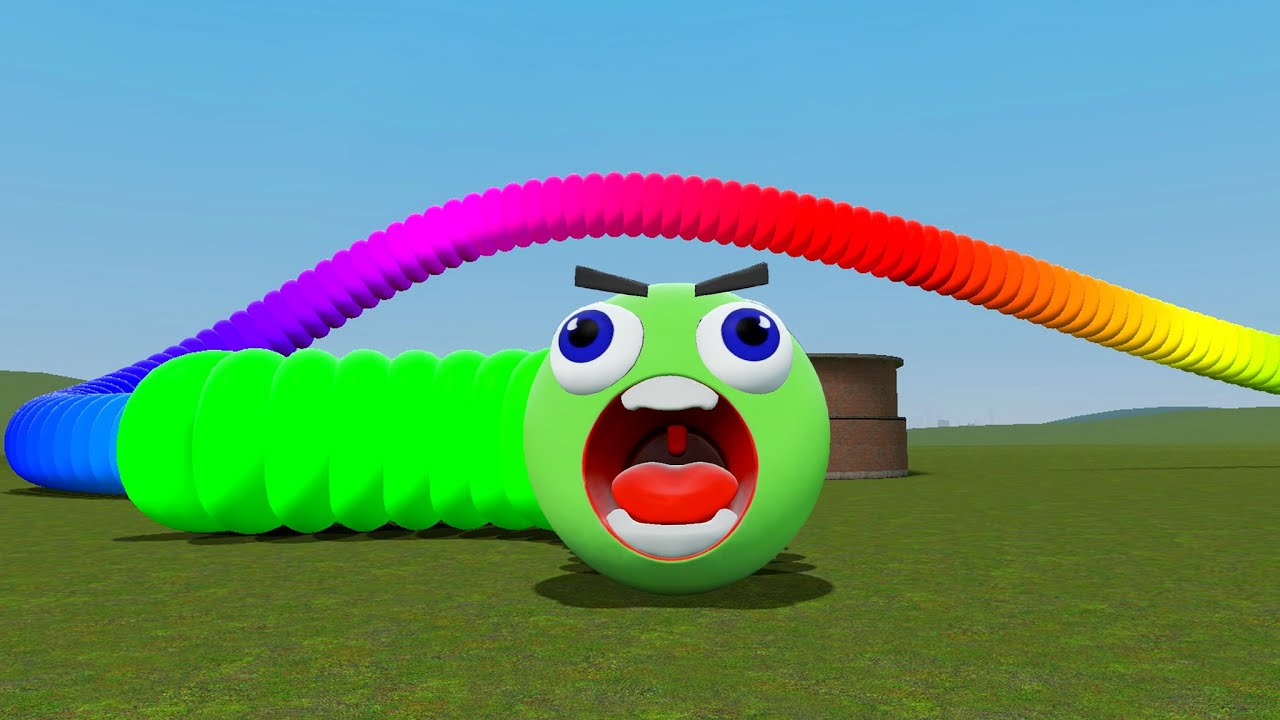 WHAT IF RAINBOW BECAME ROBLOX HUNGRY RAINBOW WORM In Garry's Mod