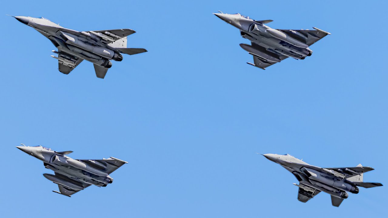 Dassault Rafale & MiG-29 LOW PASS Over City! | Vojna Parada 