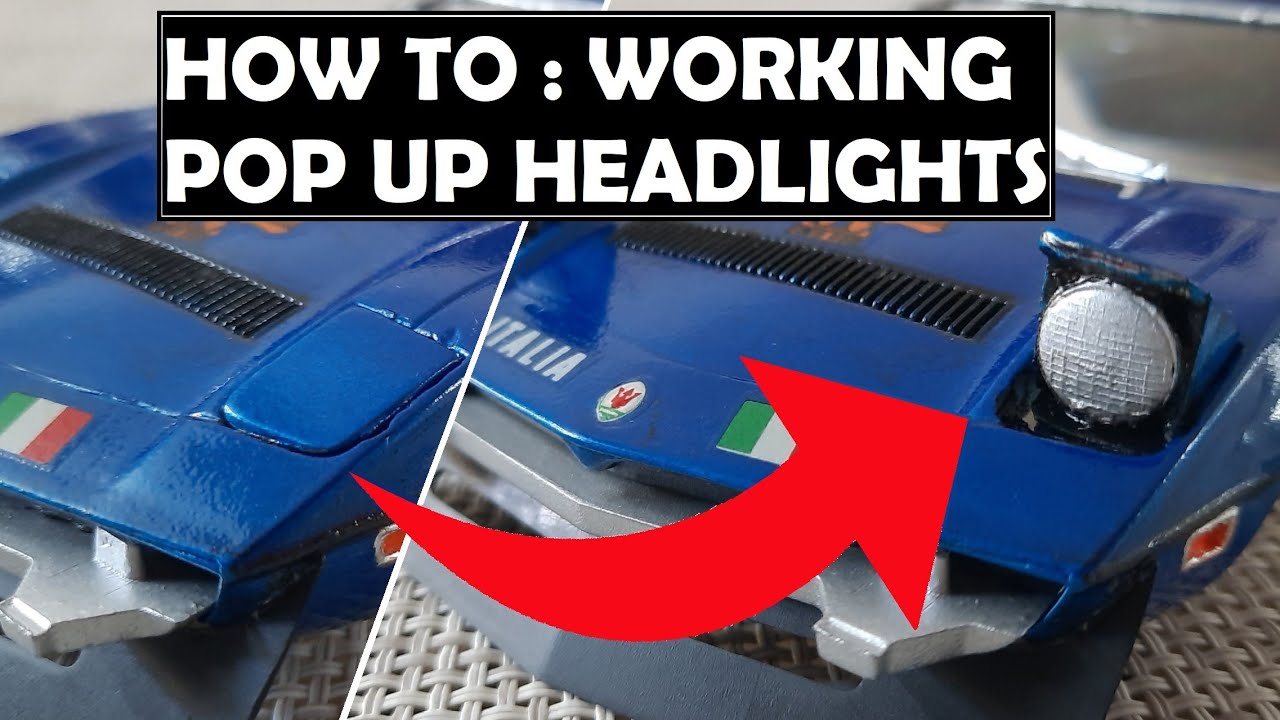 How To Make Working Pop-Up Headlights For Model Cars | Airfix Maserati Bora | 1:24 Scale