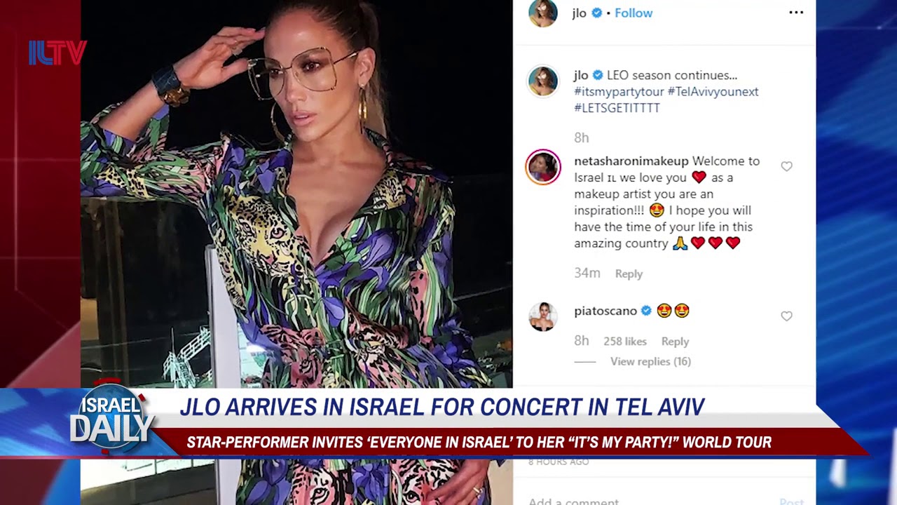 JLo Arrives In Israel For Concert In Tel Aviv - Your News From Israel