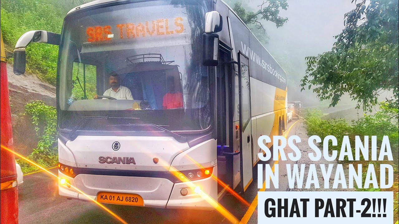 SCANIA 14.5 struggling to drive hairpin bend ghat road with heavy fog!!!