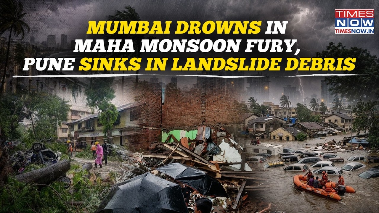 Mumbai Drowns Amid Rain Fury, Pune Sinks In Landslide Debris As Maharashtra Battles Monsoon Horror
