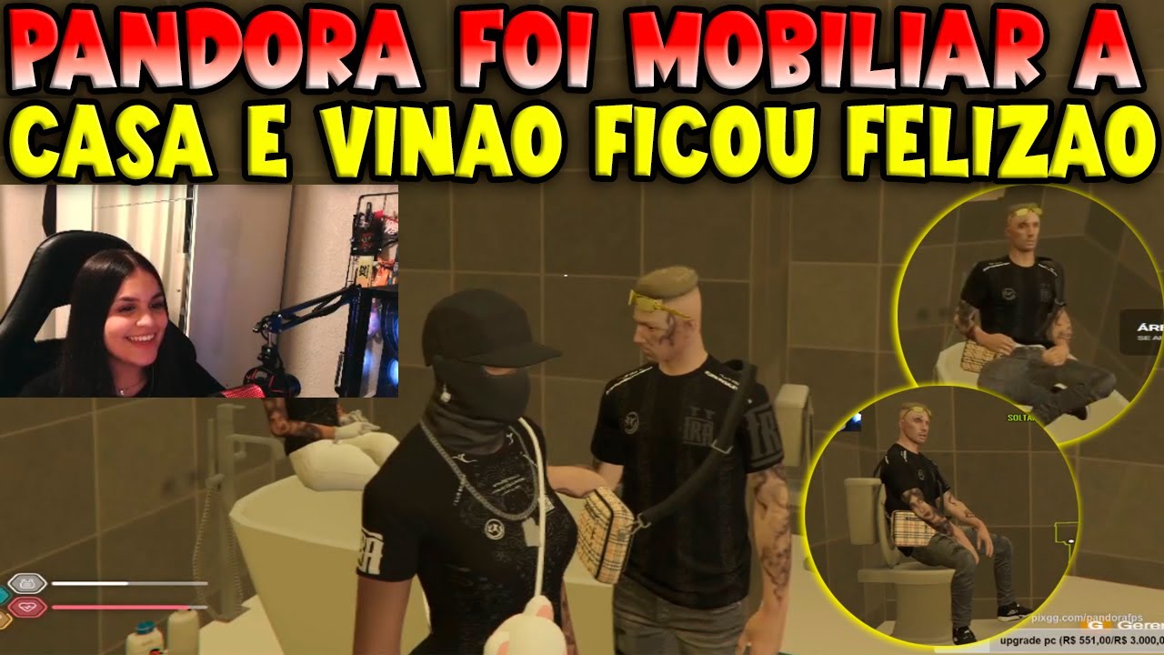 PANDORA FOI MOBILIAR A CASA E O VINÃO FICOU FELIZÃO 😍🔥🤣- KOGA GTA RP CLIPS