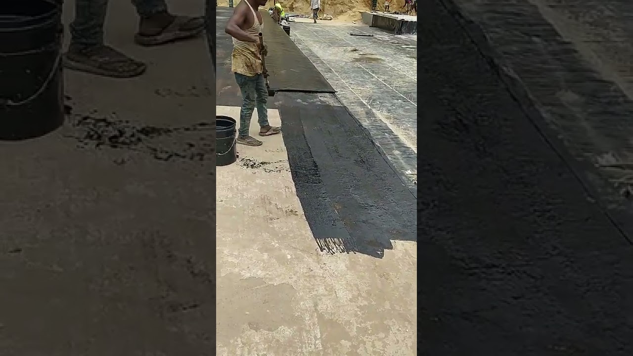 Bitumen Primer Coating For Waterproof Membrane Work At Mat Foundation