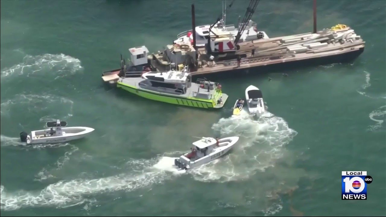 6, including 5 children, pulled from water after sailboat crashes, sinks in Biscayne Bay