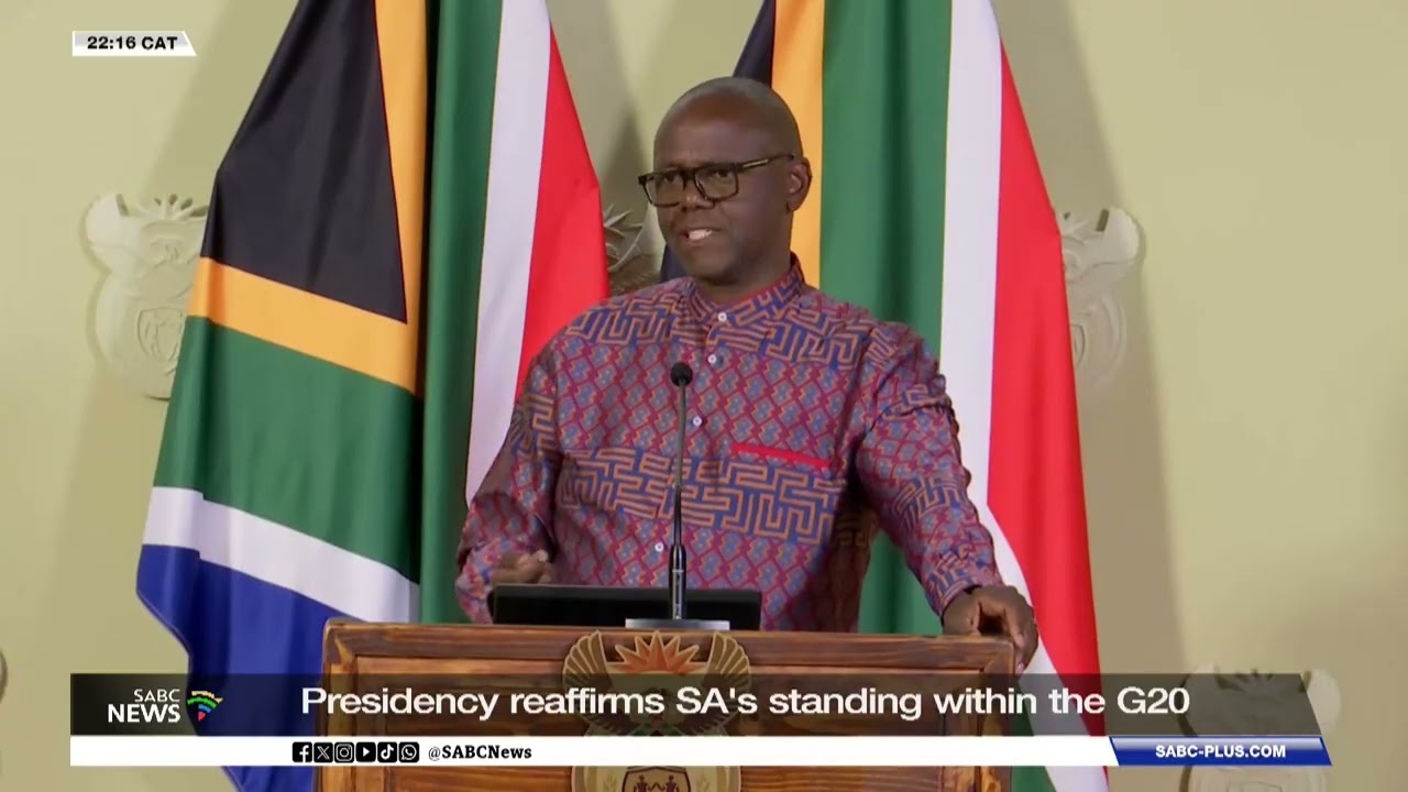Presidency reaffirms South Africa's standing within the G20