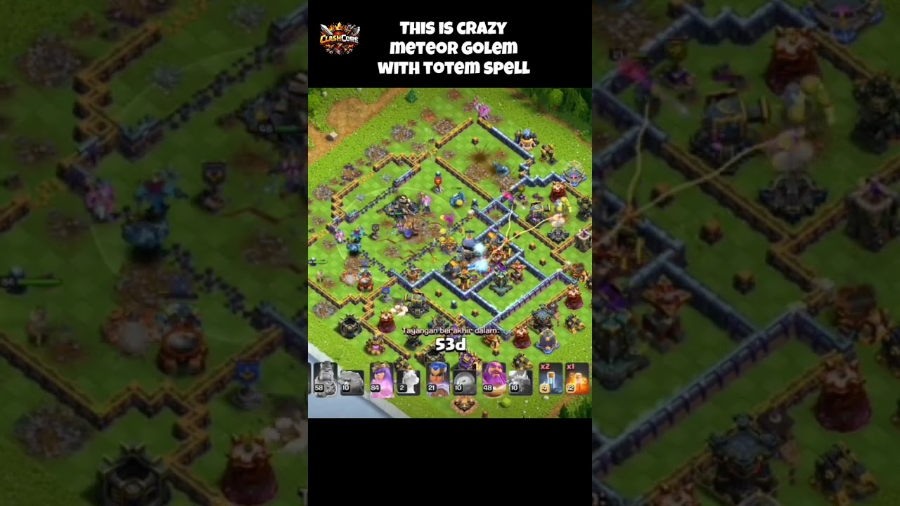 it's crazy..... meteor Golem with Totem spell 