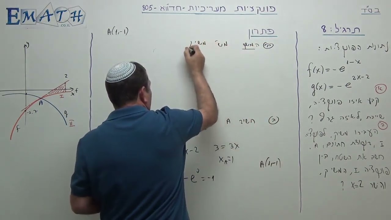 פונקציות מעריכיות - תרגיל בגרות 8
