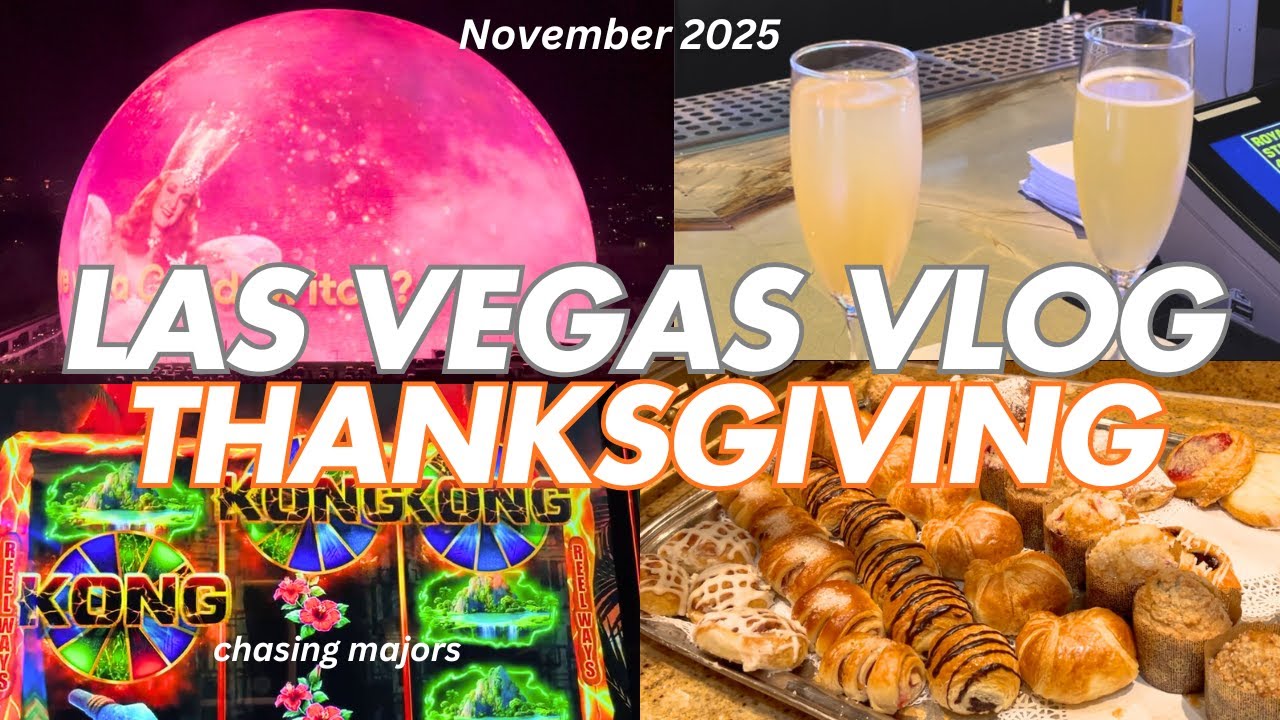 VEGAS VLOG Day 5 | Thanksgiving in Las Vegas | Grand Lux Cafe | Endless Slots #vegas