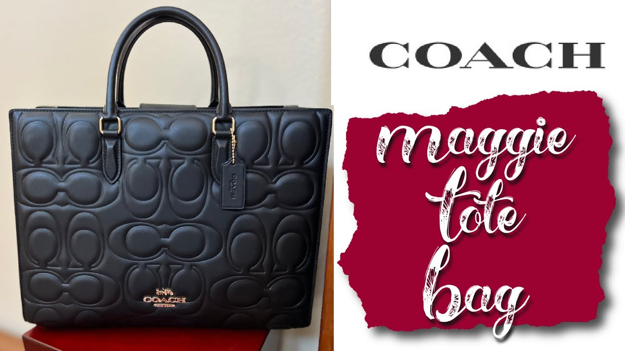Стоит ли шумиха?!?! | Распаковываем сумку-тоут Coach Maggie из фирменной кожи Blocked Signature