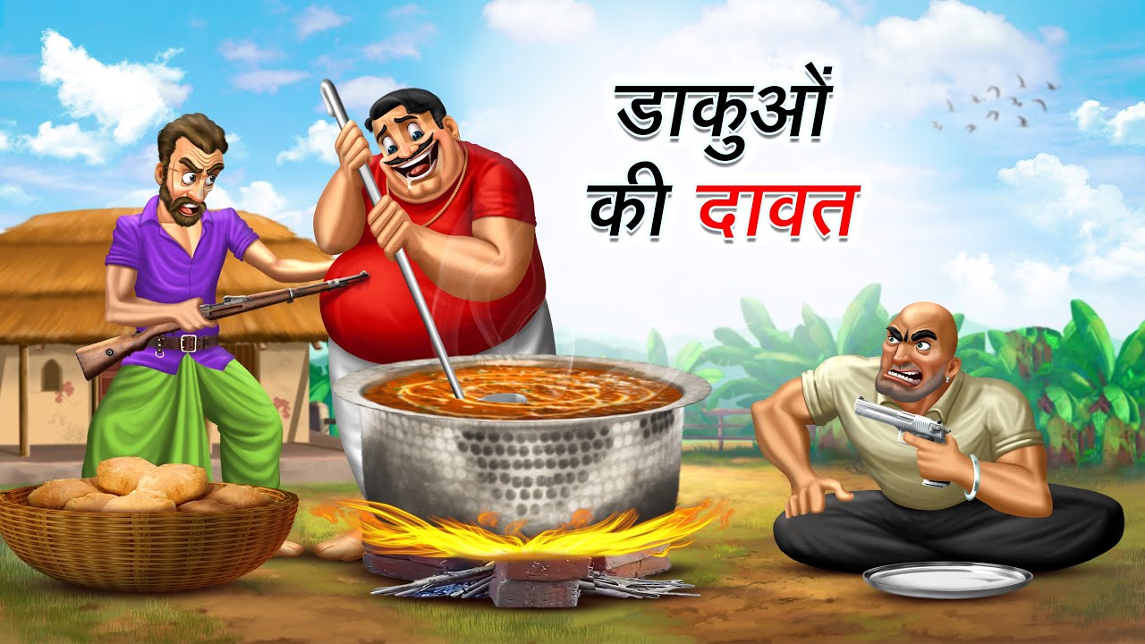 डाकुओं की दावत | DAKU KI DAWAT | HINDI KAHANIYA | COMEDY FUNNY STORIES