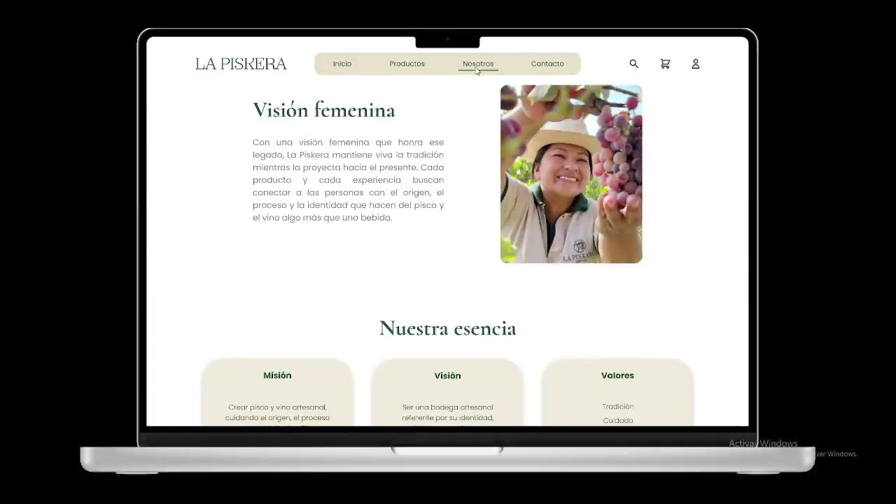 NAVEGACION DE PROTOTIPO DE PAGINA WEB - LA PISKERA